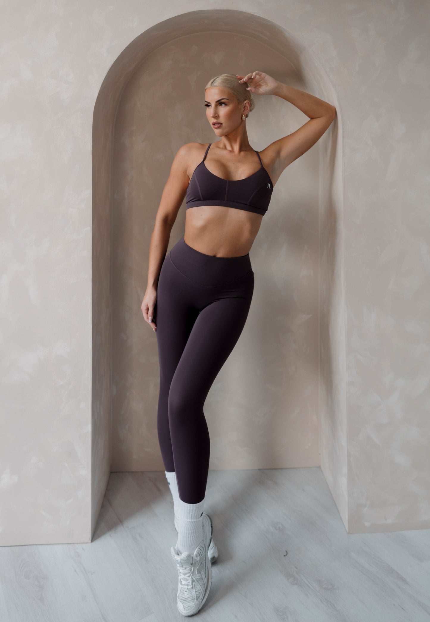 Grape Purple 3 Piece Yoga Set - Ruffle Pocket Bottom