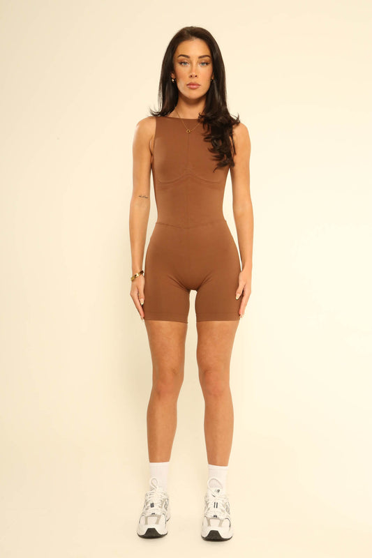 Super Sculpting Seamless Unitard - Chocolate