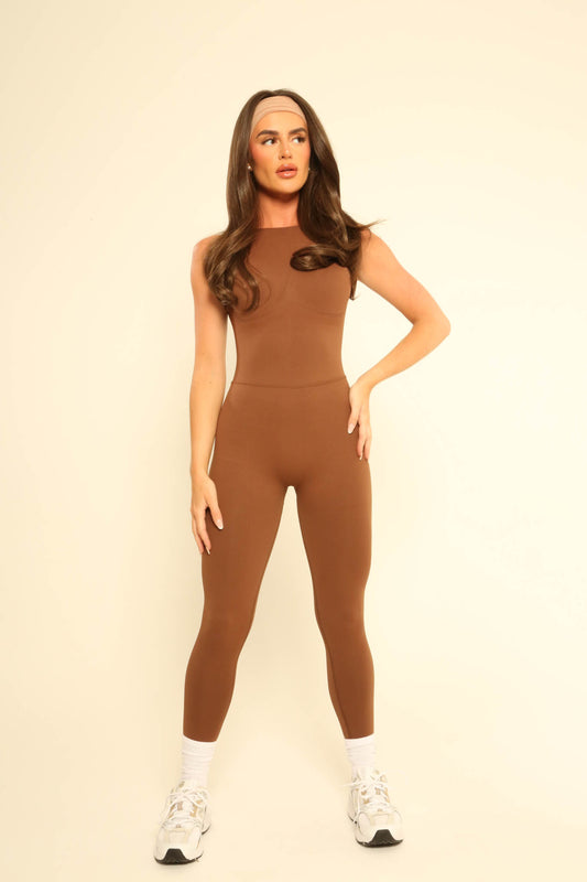 Super Sculpting Seamless Jumpsuit - Chocolate