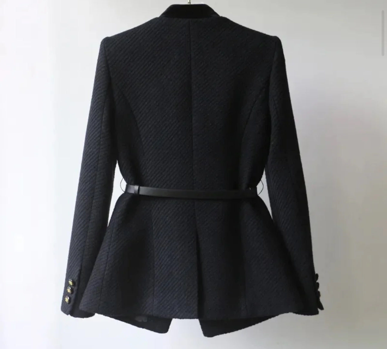 Single Breasted Belt Wrap Blazer