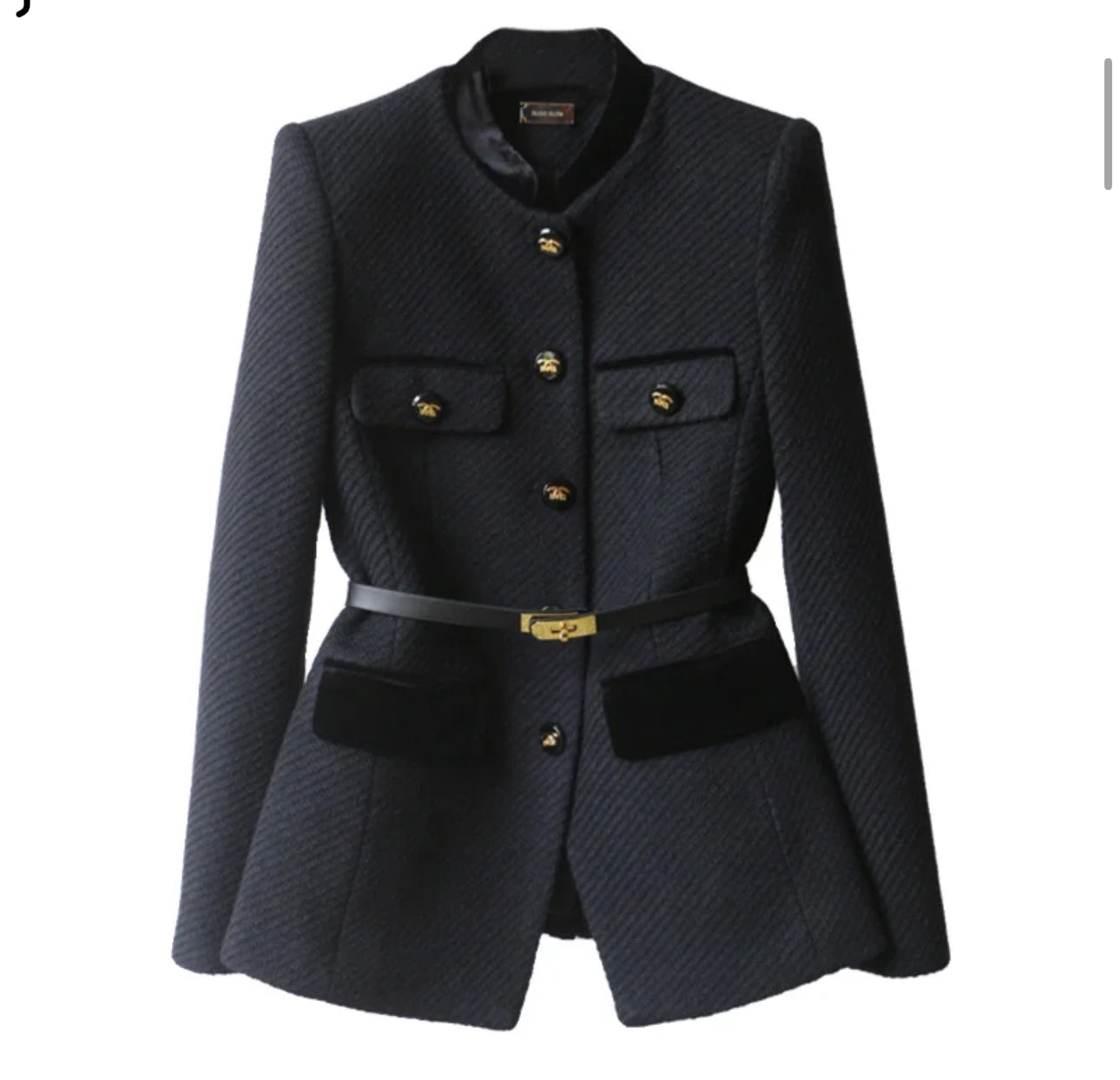 Single Breasted Belt Wrap Blazer