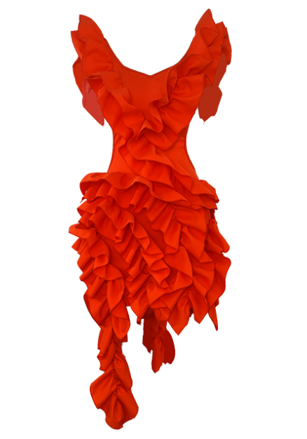 Ruffle Backless Ja'Lau Dress